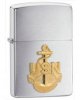 Navy Anchor Emblem Brushed Chrome Finish Lighter - Standard Issue Series