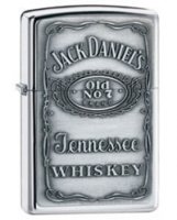 Jack Daniel's Pewter Label High Polish Chrome Finish Lighter - Indulgence Series