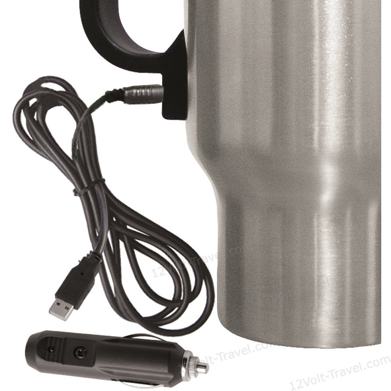Brentwood CMB-16B Stainless Steel 16oz 12 Volt Heated Travel Mug, Blac -  Brentwood Appliances