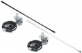 2' Top Loaded Fiberglass CB Antenna with Mirror Mount & Cable - 750 Watt