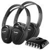 Single Channel IR Wireless Headphones with Transmitter - 2 Pair