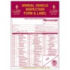 Annual Vehicle Inspection Report and Label - Carbon