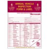 Annual Vehicle Inspection Report and Label - Carbon