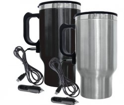 Heated Travel Mug with USB 12Volt Adapter