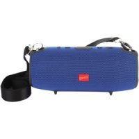 8-inch Portable Bluetooth Rechargeable Speaker With Carrying Strap Blue
