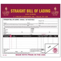 Straight Bill of Lading, 5-Pack