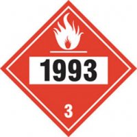 Flammable Class 3 #1993 Placard