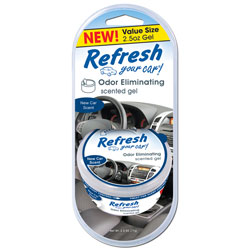 2.5oz. Odor Eliminating Scented Gel Air Freshener, New Car Scent