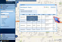 Fleet Tracking User Interface Vehicle Speed Report