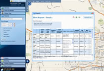 Fleet Tracking User Interface Vehicle Start-Stop Report