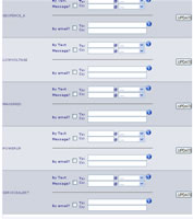 Vehicle Tracking User Interface Vehicle Tracking Settings