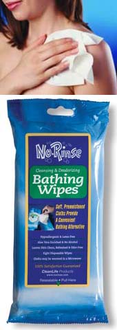 No-Rinse Outdoor Bathing Wipes Instructions