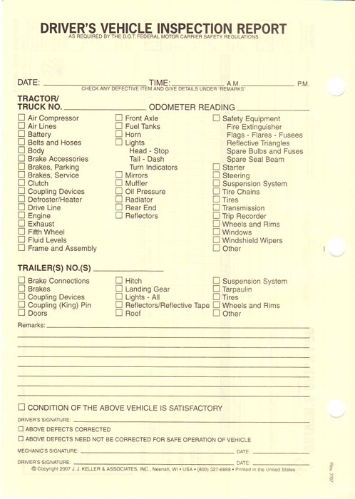 (image for) Loose Leaf Driver's Daily Log Sheets - Pack of 31 Duplicate Sets