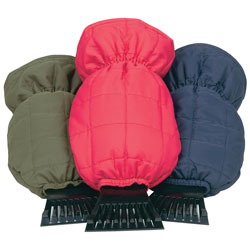 Premium Quilted Mitt Ice Scraper Assorted Colors