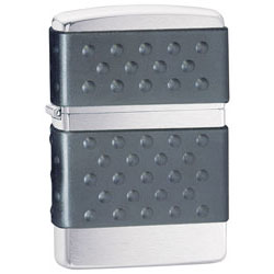 Brushed Chrome Finish Lighter with Black Zip Guard - Urban Series