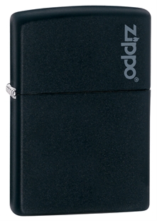 Black Matte Finish Lighter with Zippo Logo