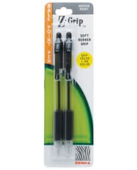 Z-Grip Max Retractable Medium Point Ballpoint Pen - Black Ink, 2-Pack