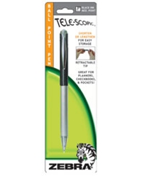 Telescopic Retractable Medium Ball Point Pen - Black Ink