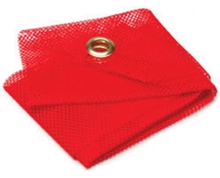 24\" x 24\" Red Mesh Warning Flag with Grommets