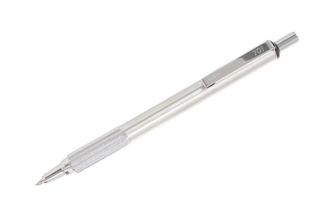 (image for) F-701 Fine Ball Point Pen with Textured Steel Grip - Black Ink