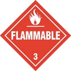 Flammable Gas Class 3 Placard