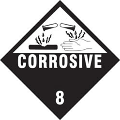 Corrosive Class 8 Placard