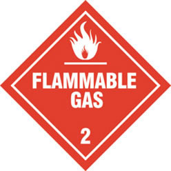 Flammable Gas Class 2 Placard