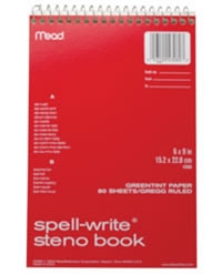 6\" x 9\" Spell-Write 80 Page Steno Book