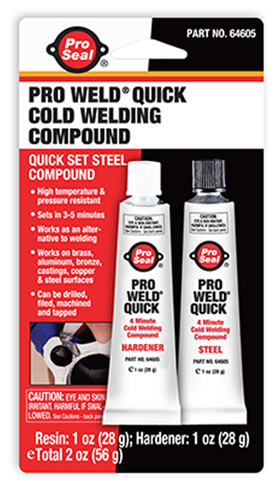 (image for) 1oz. Pro Weld Hardener/1oz. Steel Quick Cold Welding Compound