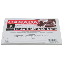 Canadian, Driver\'s Vehicle Inspection Report, Carbonless