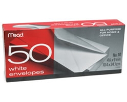 #10 White Envelopes - 50-Pack