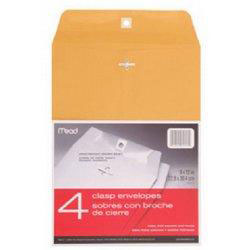 9 x 12 Brown Kraft Envelopes with Clasp - 4-Pack