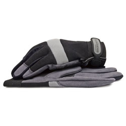 Large Flex Grip Work Gloves Black/Grey