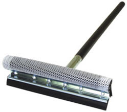 8\" Metal Head Squeegee with Heavy Duty Sponge and 12\" Wood Handle