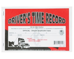 Driver\'s Time Record Deluxe Duplicate Log Book (Carbon)