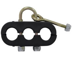 3-Hole \"Beefy\" Clamp with 1 U-Bolt & 1 Eye-Bolt