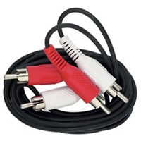 6' Stereo Hook-Up Cable with RCA Plugs