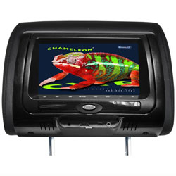 7\" LCD Headrest Monitor in Headrest with built-in DVD Player