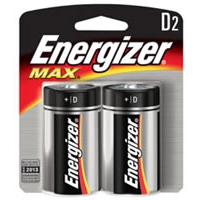D Energizer Alkaline Batteries - 2-Pack