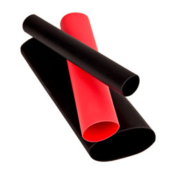 1x48 Heat Shrink Thin-wall Flexible Polyolefin Adhesive-lined Tubing Black