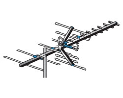 70\" Boom HBU Series Antenna for UHF and High-Band VHF - 50 to 55 Mile Range