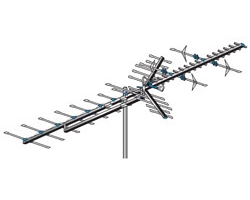 145 Boom HBU Series Antenna for UHF and High-Band VHF - 100 to 60+ Mile Range