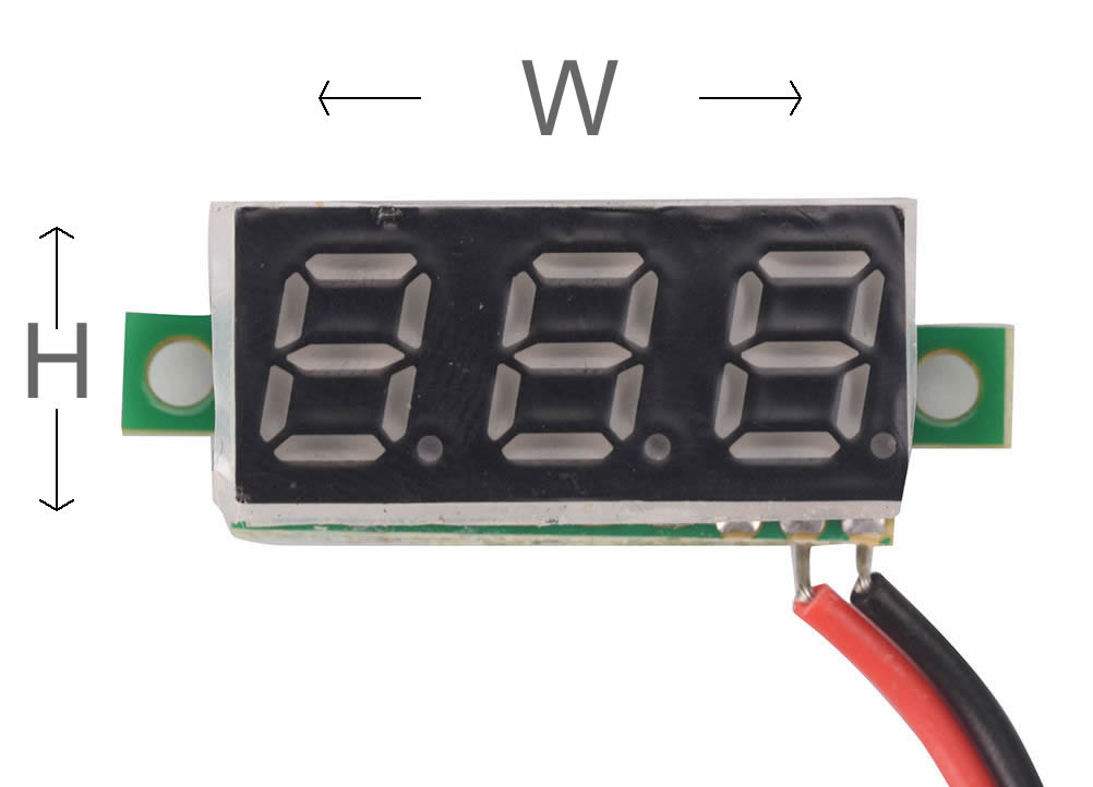 (image for) Digital LED Voltage Meter for 2.5 to 30 Volt Systems