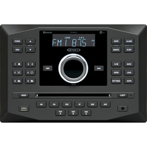 dvd jensen cd radio fm rv bluetooth mp3 rw stereo am control wallmount functionality usb electronics app 12volt travel dash