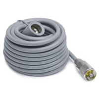 18\' Super Mini-8 CB Antenna Cable with Soldered PL-259 Connectors - Grey