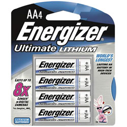AA E2 Energizer Ultimate Lithium Battery 4-Pack