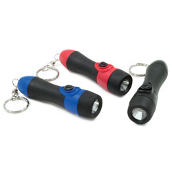 1 LED Rubber AAA Flashlight Assorted Colors