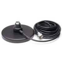 5\" Magnet Mount CB Antenna Base with Coax Cable - Black