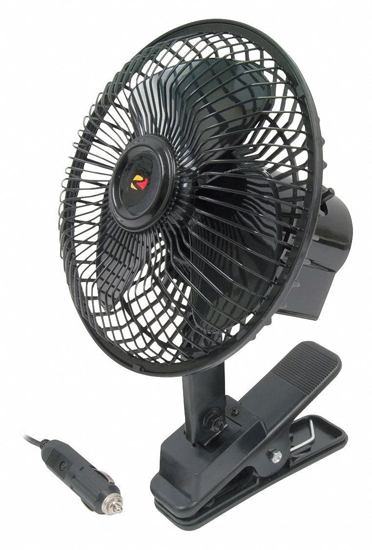 (image for) 12 Volt "Quick Clip" Multi-Mount Oscillating Fan