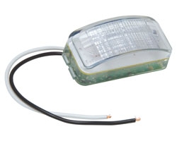 2.5 x 1.125 LED License Plate Sealed Light with 2 Wire Connection - Clear